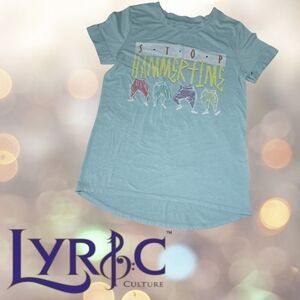 Lyric Culture Women’s MC Hammer Stop‎ Hammertime Retro 80s T-shirt Teal Mist M